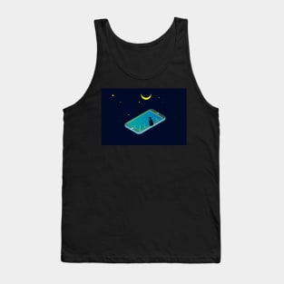 phone and fishing Tank Top